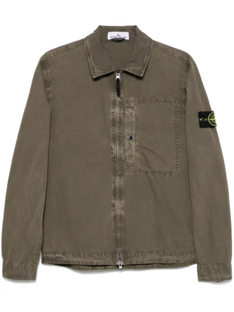 Stone Island sobrecamisa con distintivo Compass