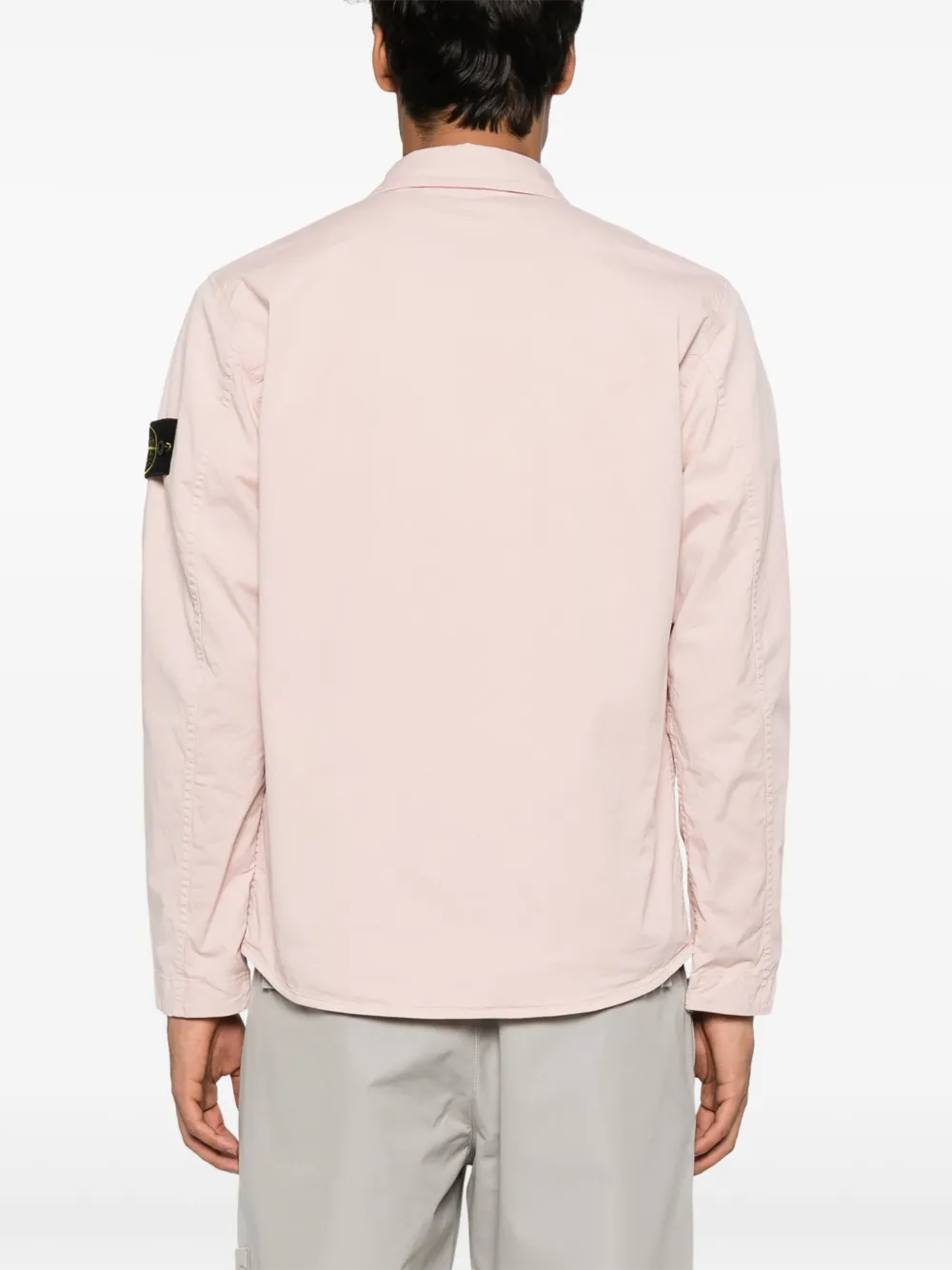 Stone Island Shirtjack met Compass-logopatch Roze