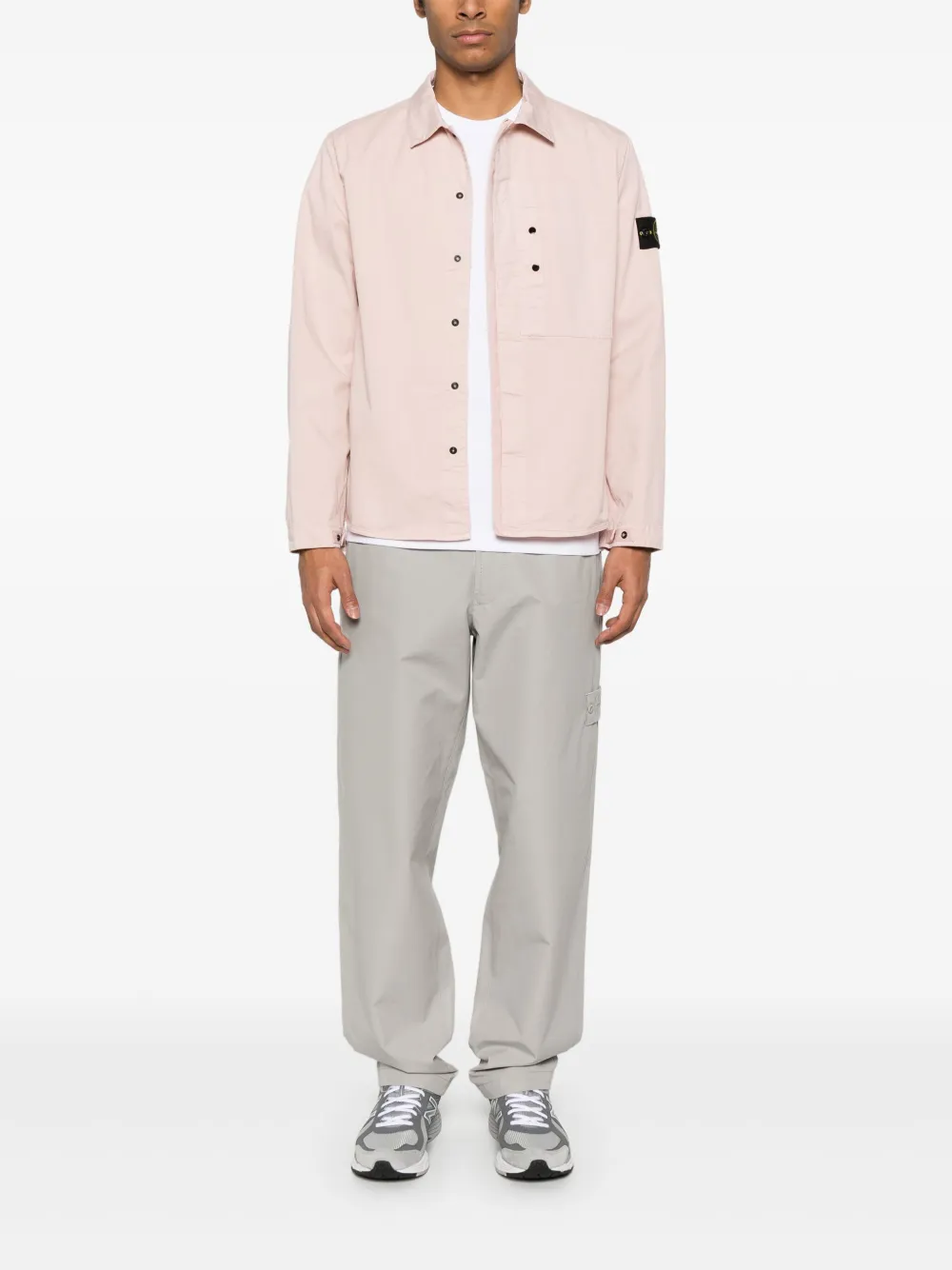 Stone Island Shirtjack met Compass-logopatch - Roze