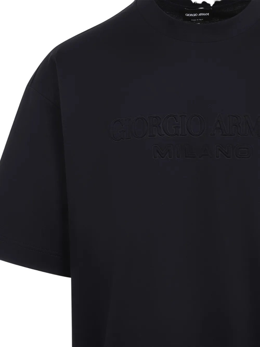 Giorgio Armani logo-embossed T-shirt - Zwart