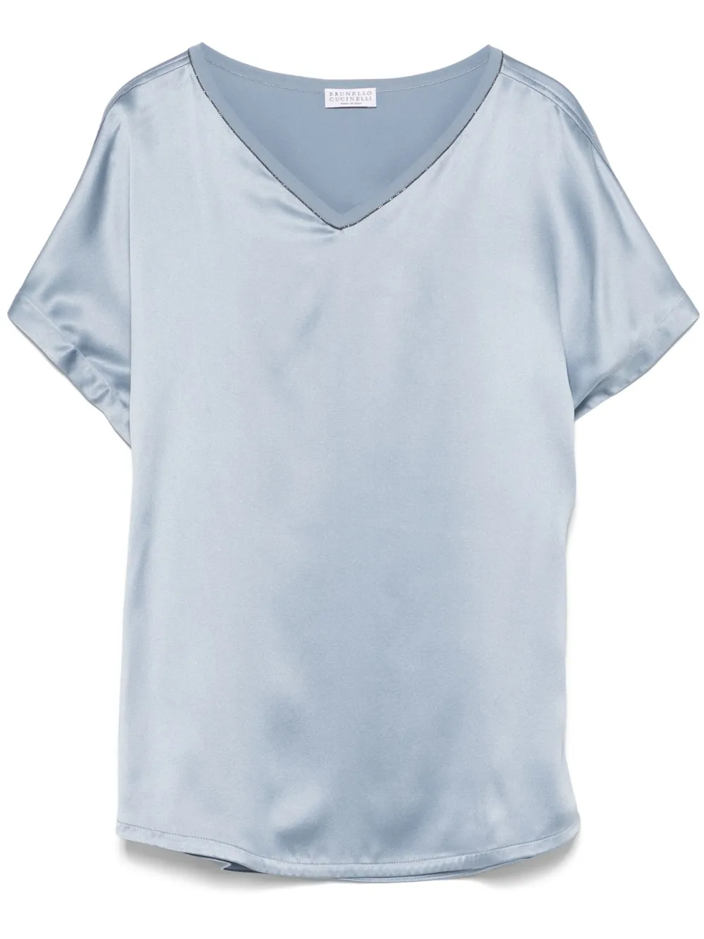 Brunello Cucinelli satin blouse | Blue | Image 1