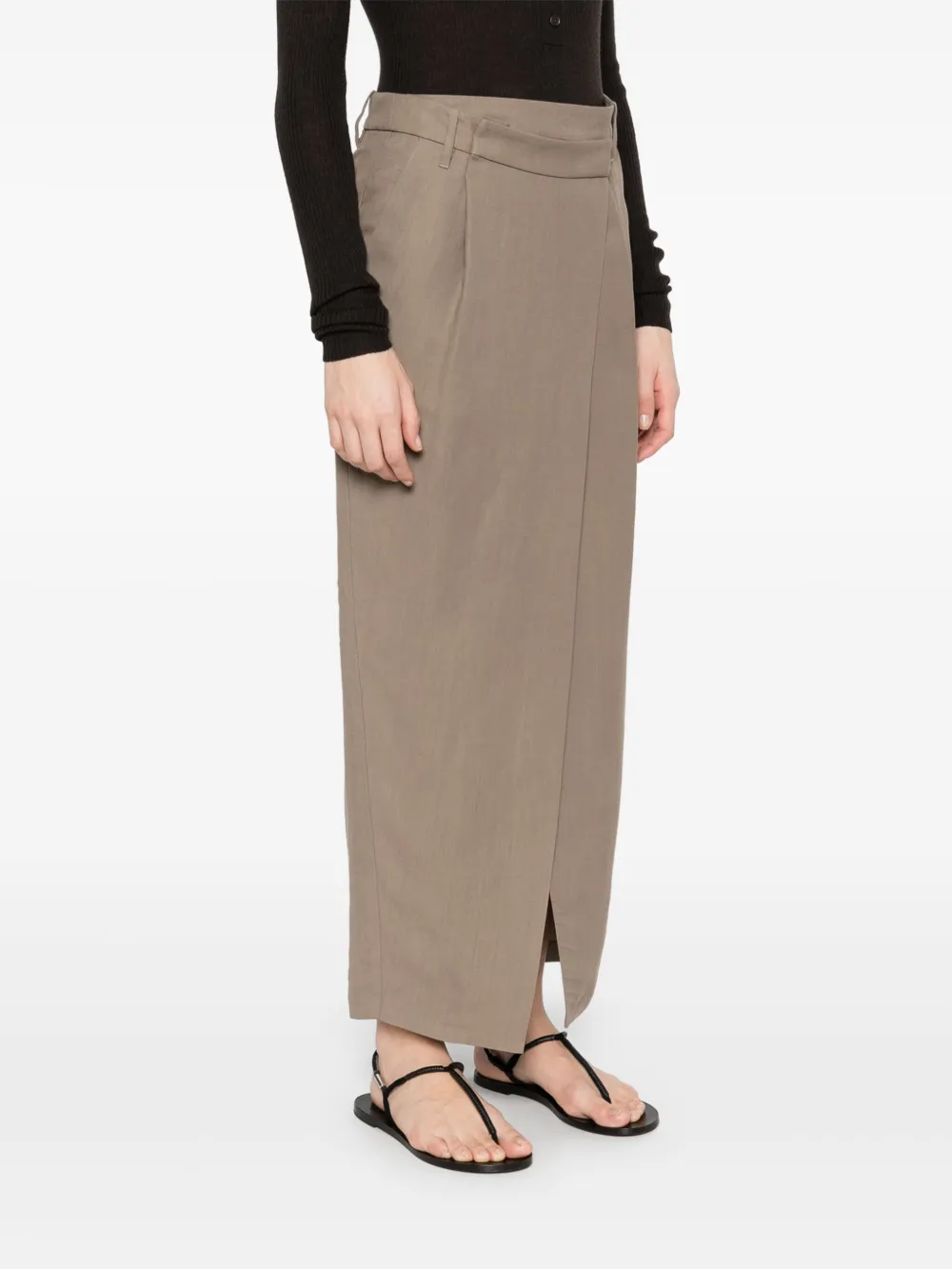 Brunello Cucinelli Asymmetrische midi-rok Bruin