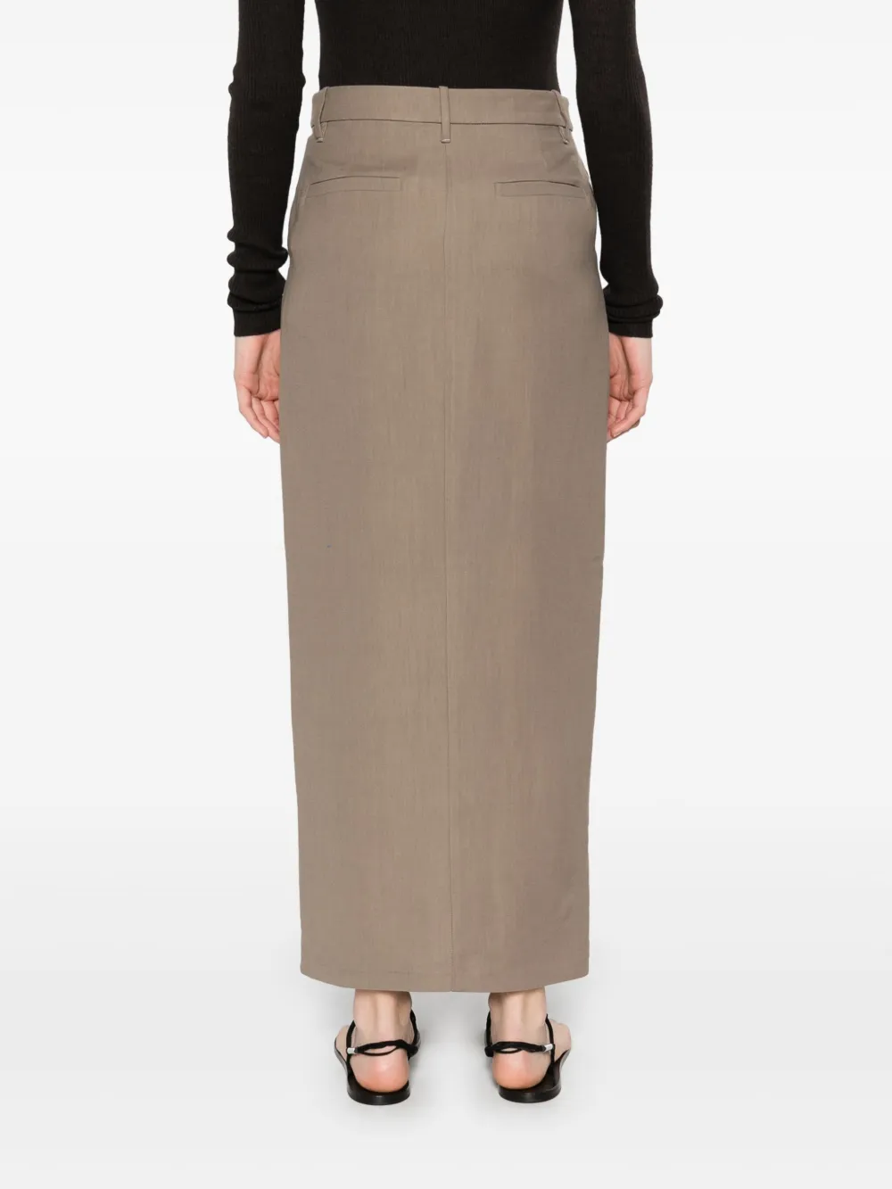 Brunello Cucinelli Asymmetrische midi-rok Bruin