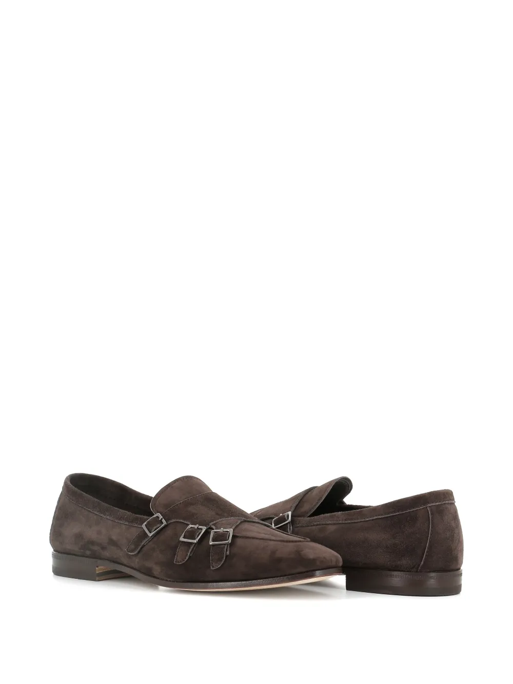 Henderson Baracco suede Monk shoes Brown