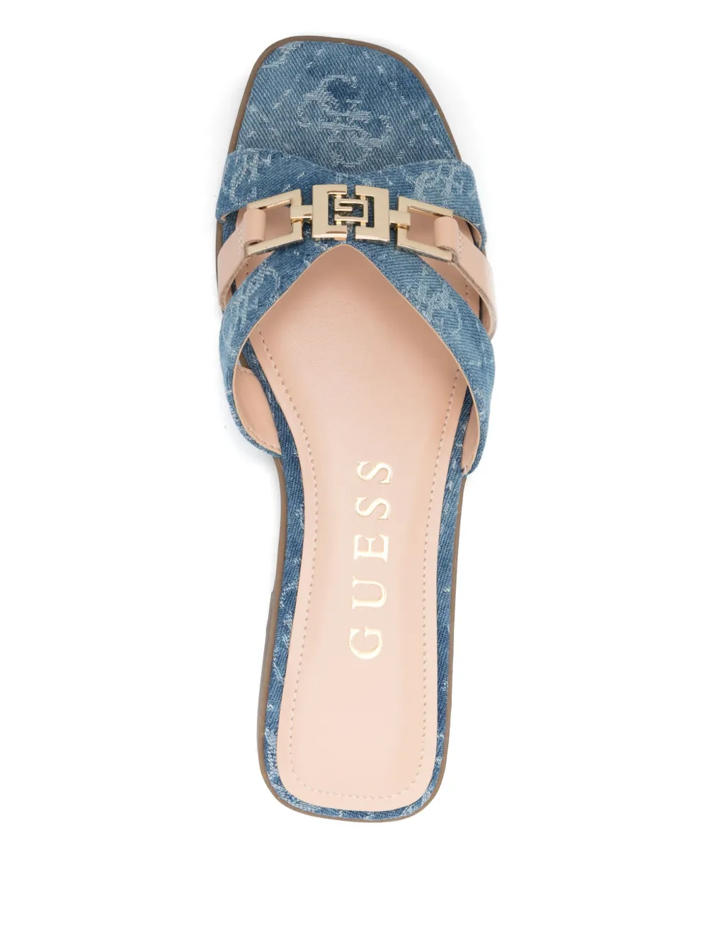 GUESS USA Denim slippers Blauw