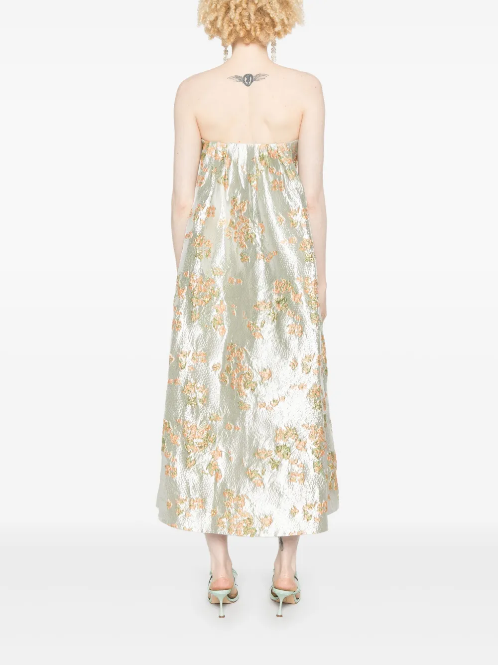 STAUD Kennedy midi-jurk Groen