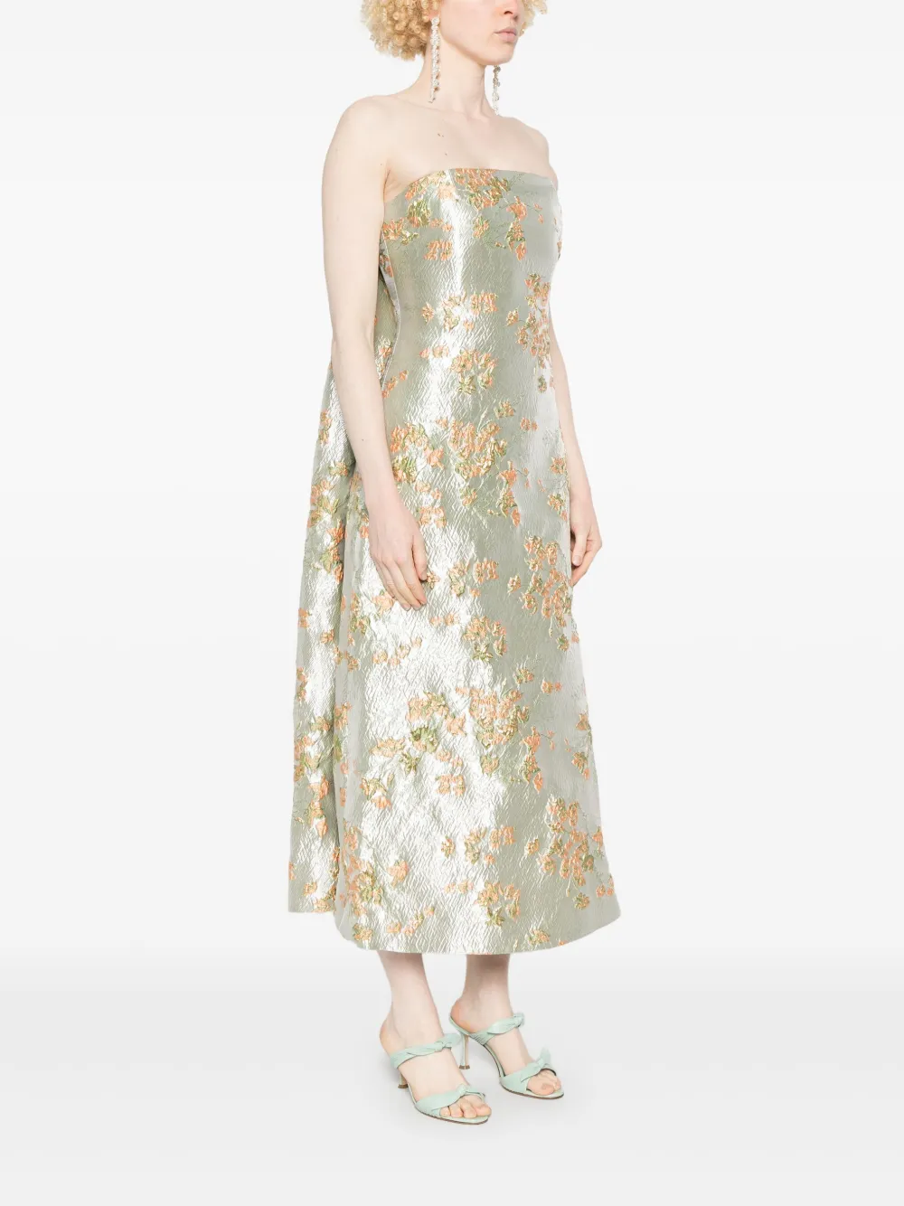 STAUD Kennedy midi-jurk Groen
