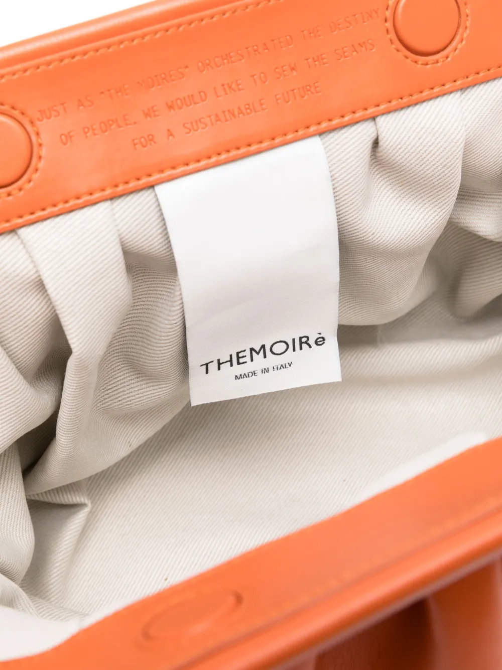 Themoirè Bios clutch Oranje
