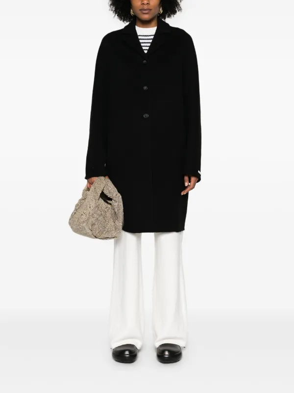 コート SPORTMAX SS25 Black wool Adria coat (2512011031600 013) Sportmax Adria Coat | Black | FARFETCH