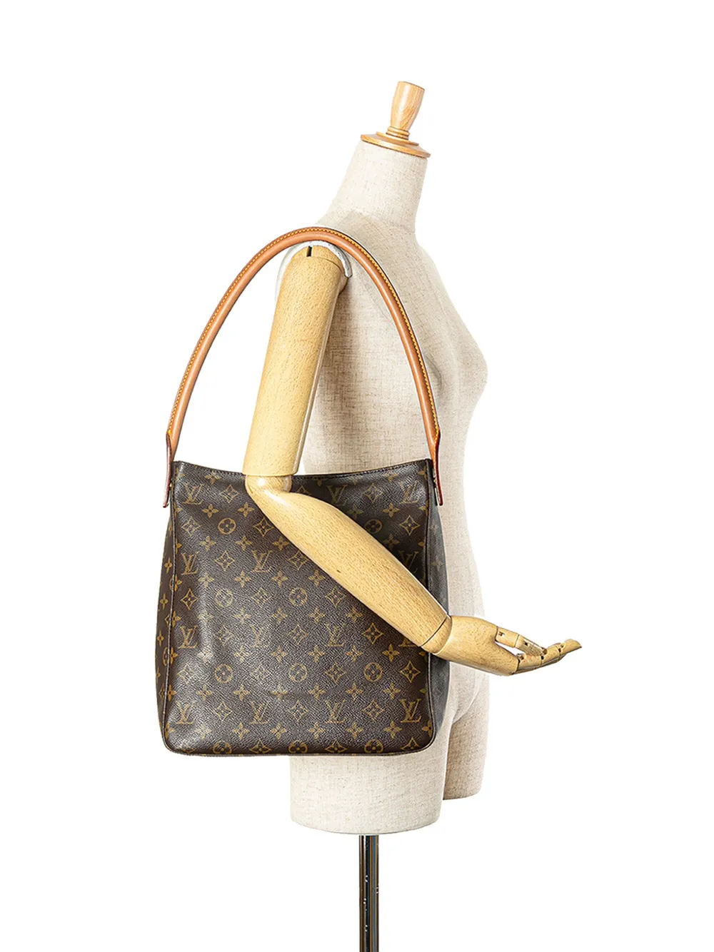 Louis Vuitton Pre-Owned 2001 Looping MM schoudertas met monogram - Bruin