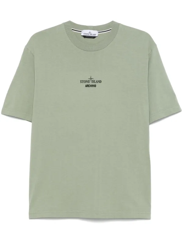 Stone Island organic-cotton Jersey T-shirt Green FARFETCH JO