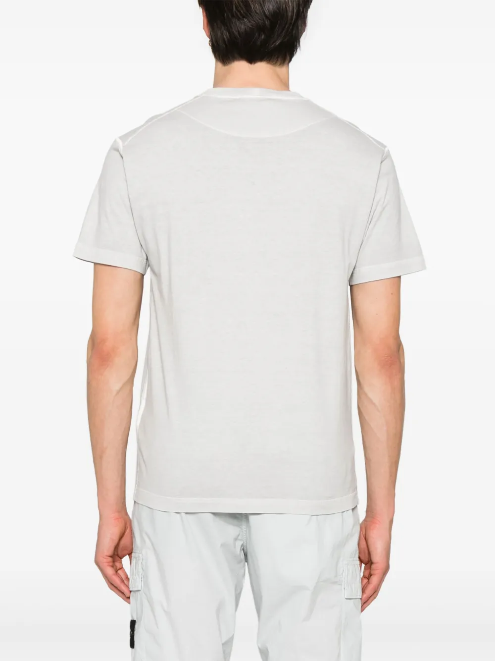 Stone Island T-shirt van biologisch katoen met Fissato-effect Grijs