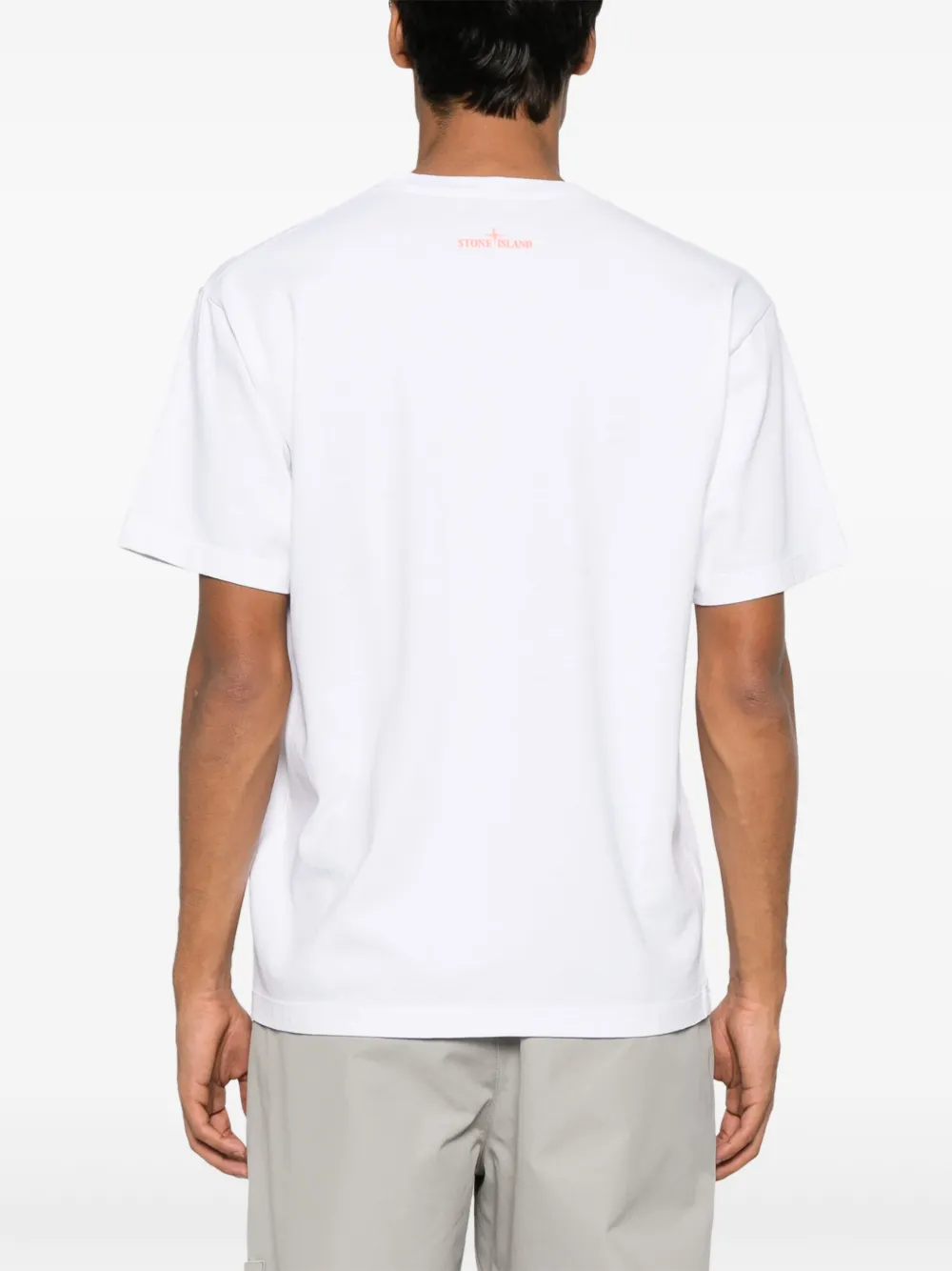 Stone Island T-shirt met logo-applicatie Wit