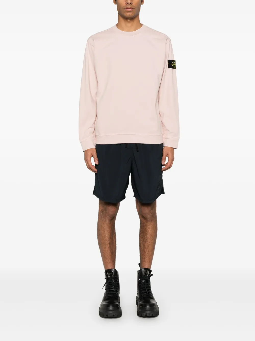 Stone Island Sweater met Compass-logopatch - Roze