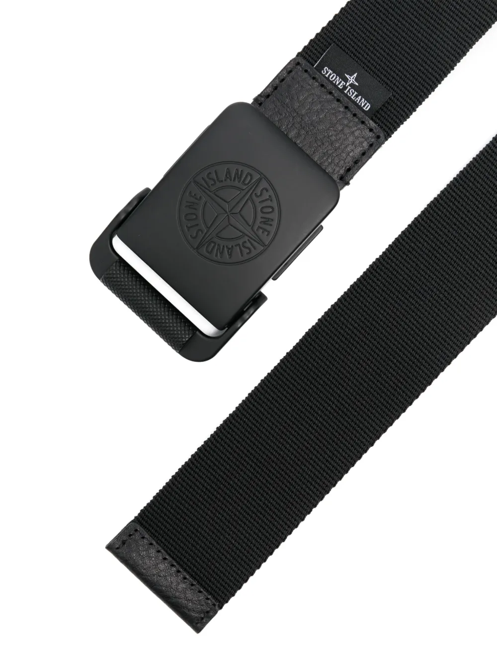 Stone Island Riem met Compass-logopatroon - Zwart