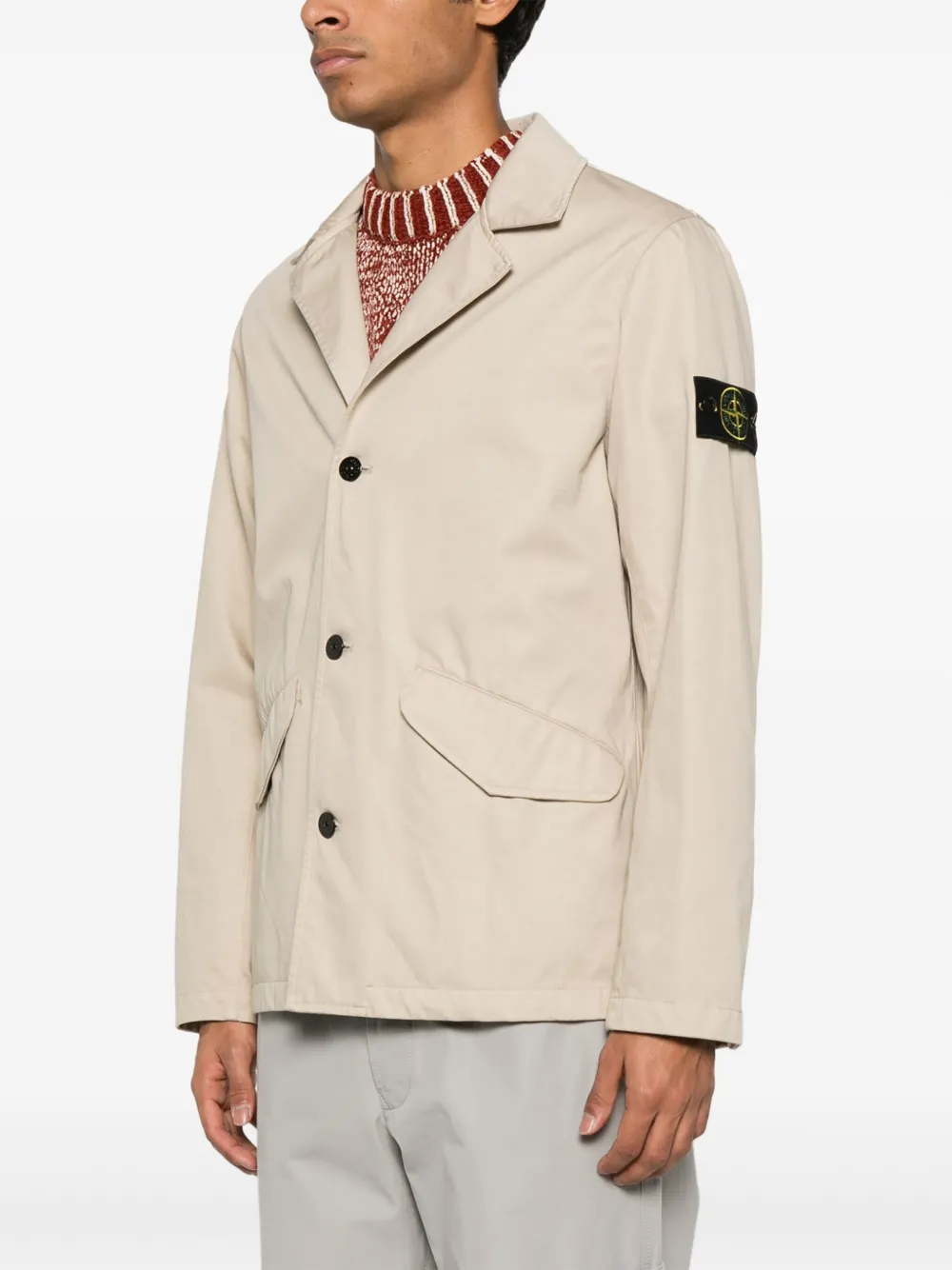 Stone Island Raso Gommato 3L jack Beige