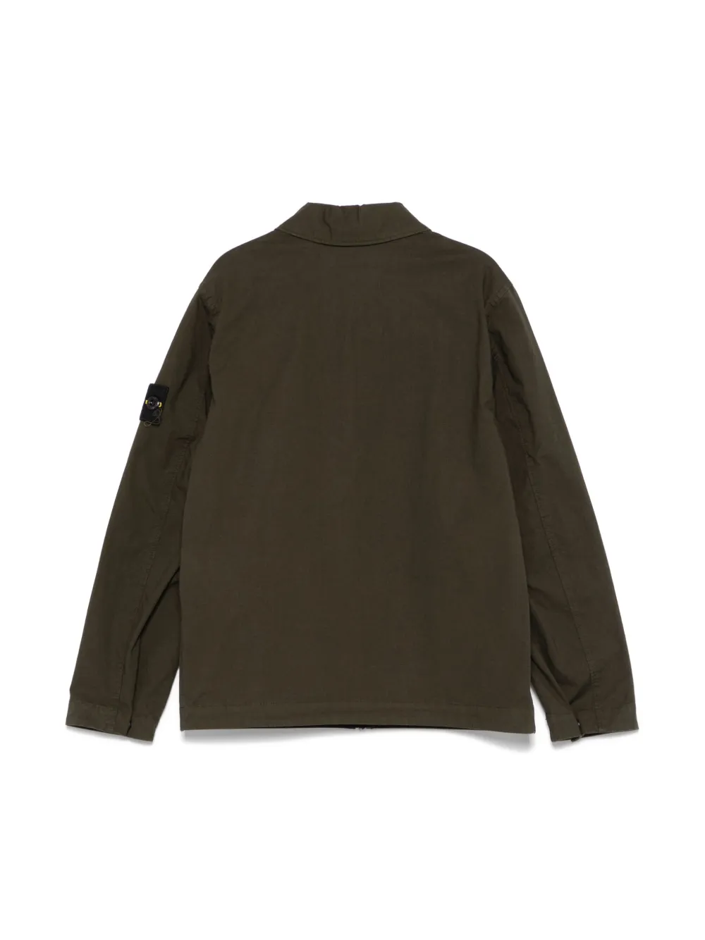 Stone Island Junior Shirt met rits - Groen