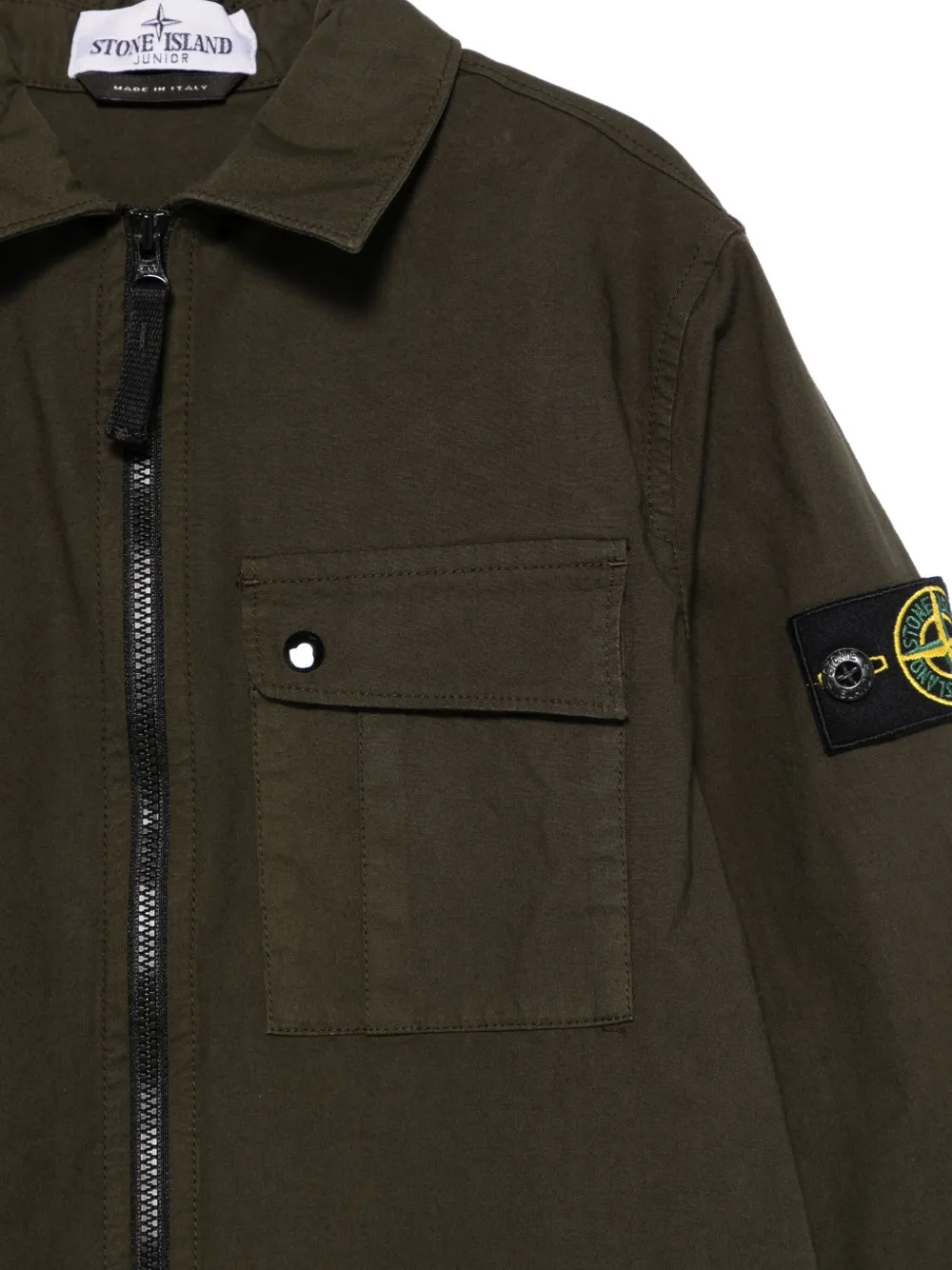 Stone Island Junior Shirt met rits Groen