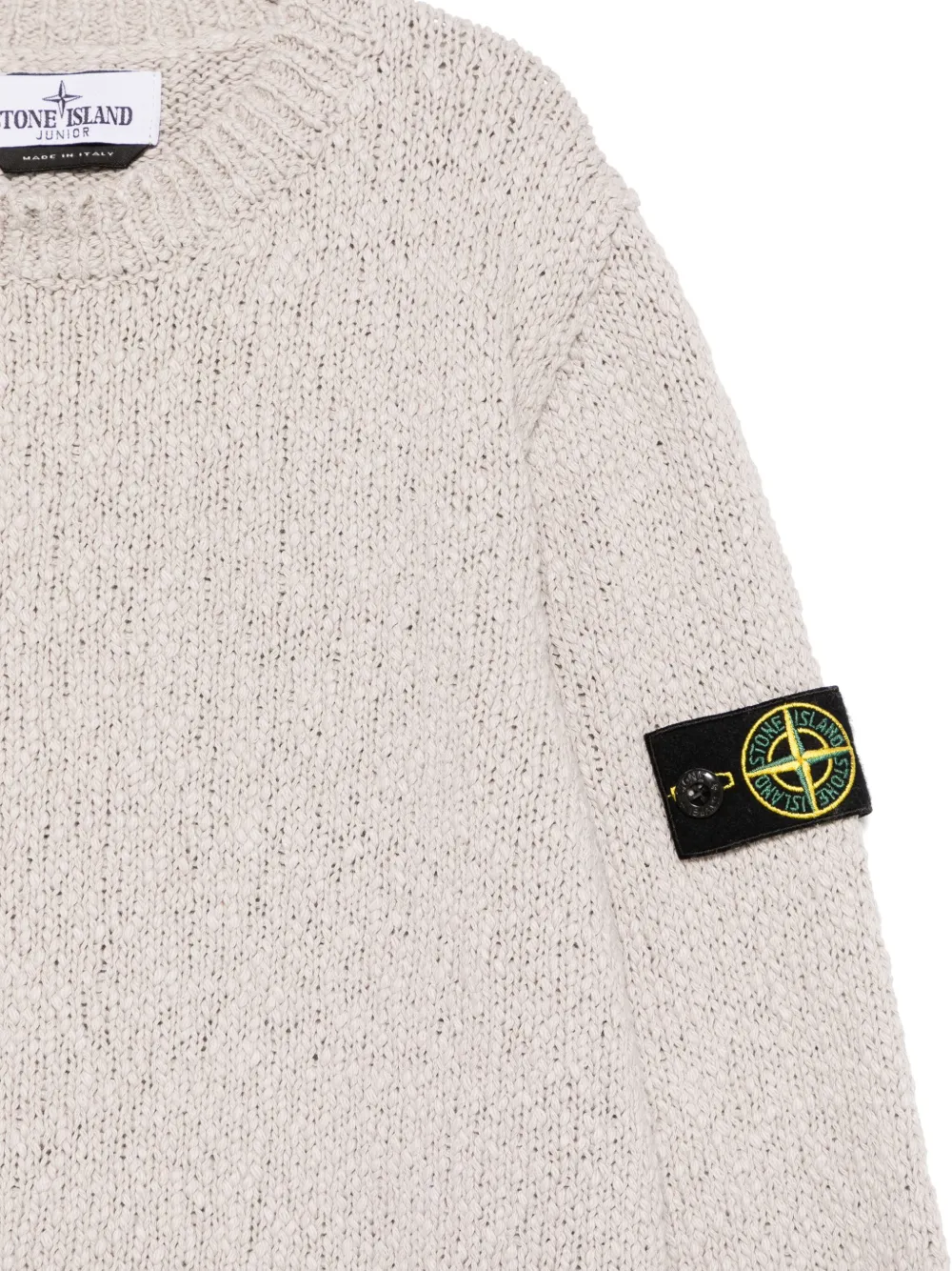 Stone Island Junior Bouclé trui Beige