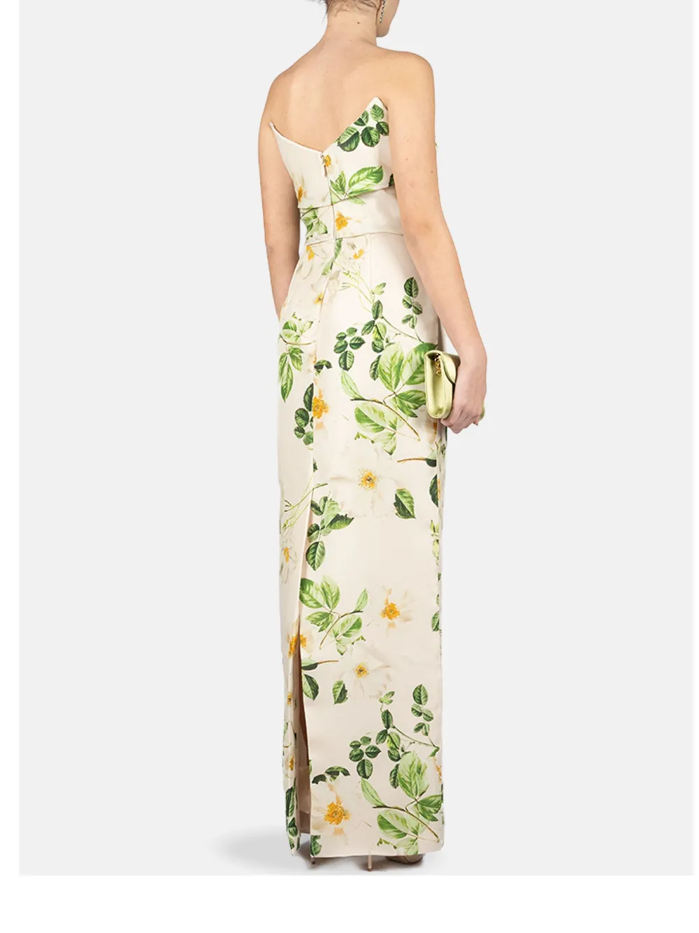 Monique Lhuillier Zijden maxi-jurk Wit