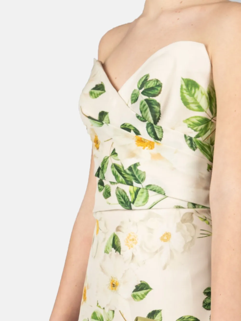 Monique Lhuillier Zijden maxi-jurk Wit