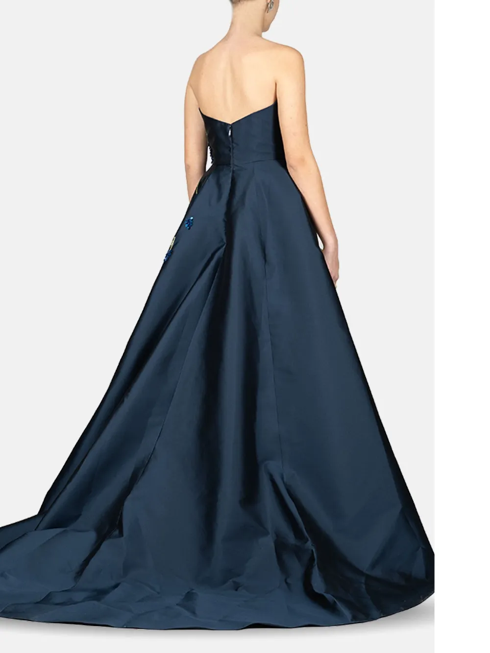 Monique Lhuillier Avondjurk met bloemenprint Blauw