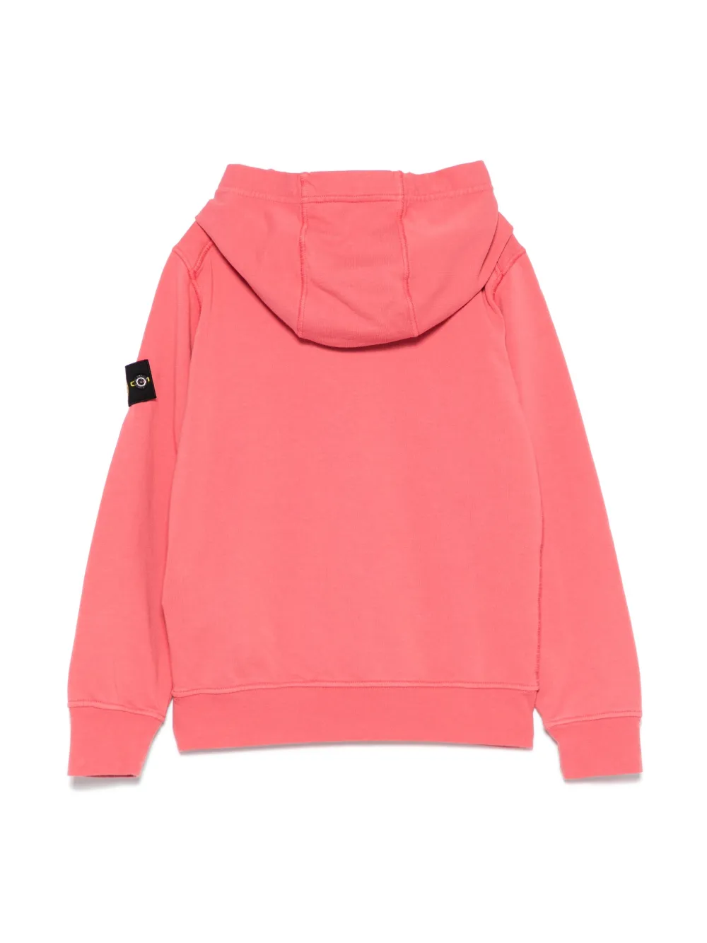 Stone Island Junior Hoodie met jersey textuur - Roze