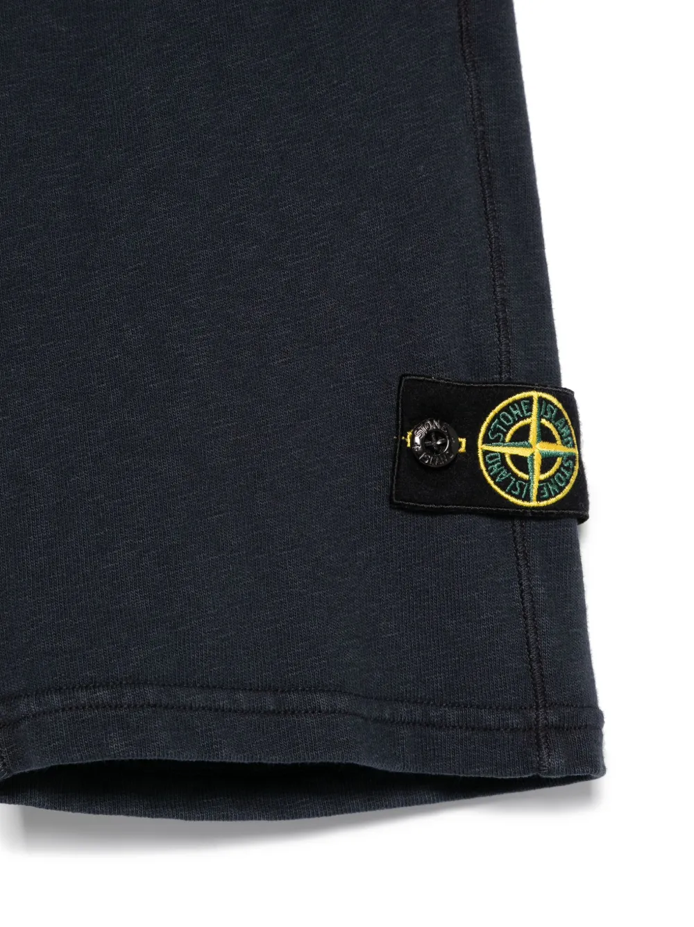 Stone Island Junior Trainingsshorts met jersey textuur Blauw