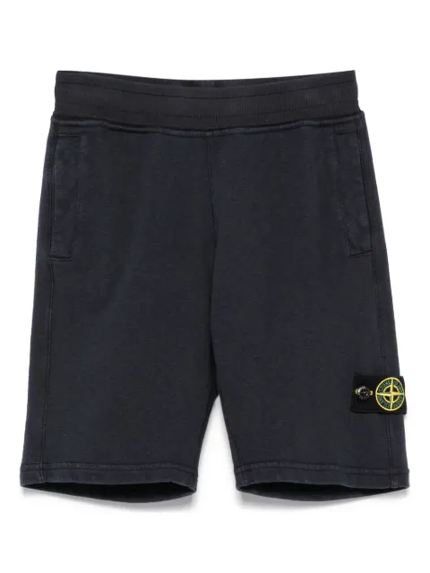 Stone Island Junior jersey-texture track shorts