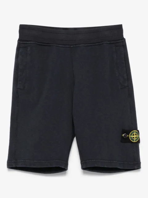 Stone Island Junior jersey-texture track shorts