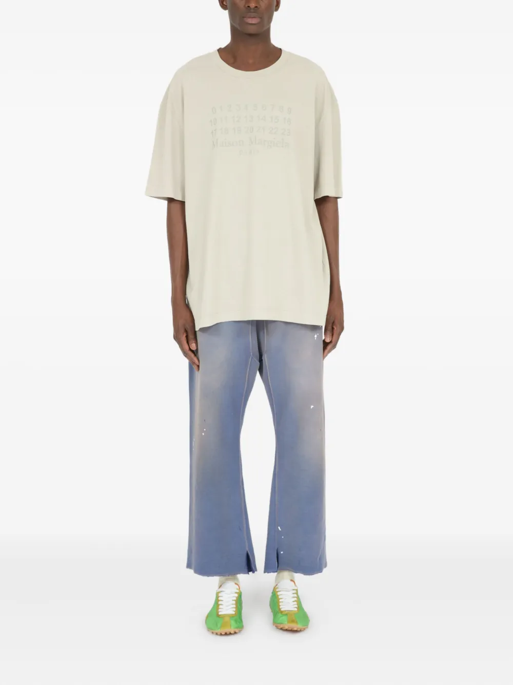 Maison Margiela T-shirt met logoprint - Beige