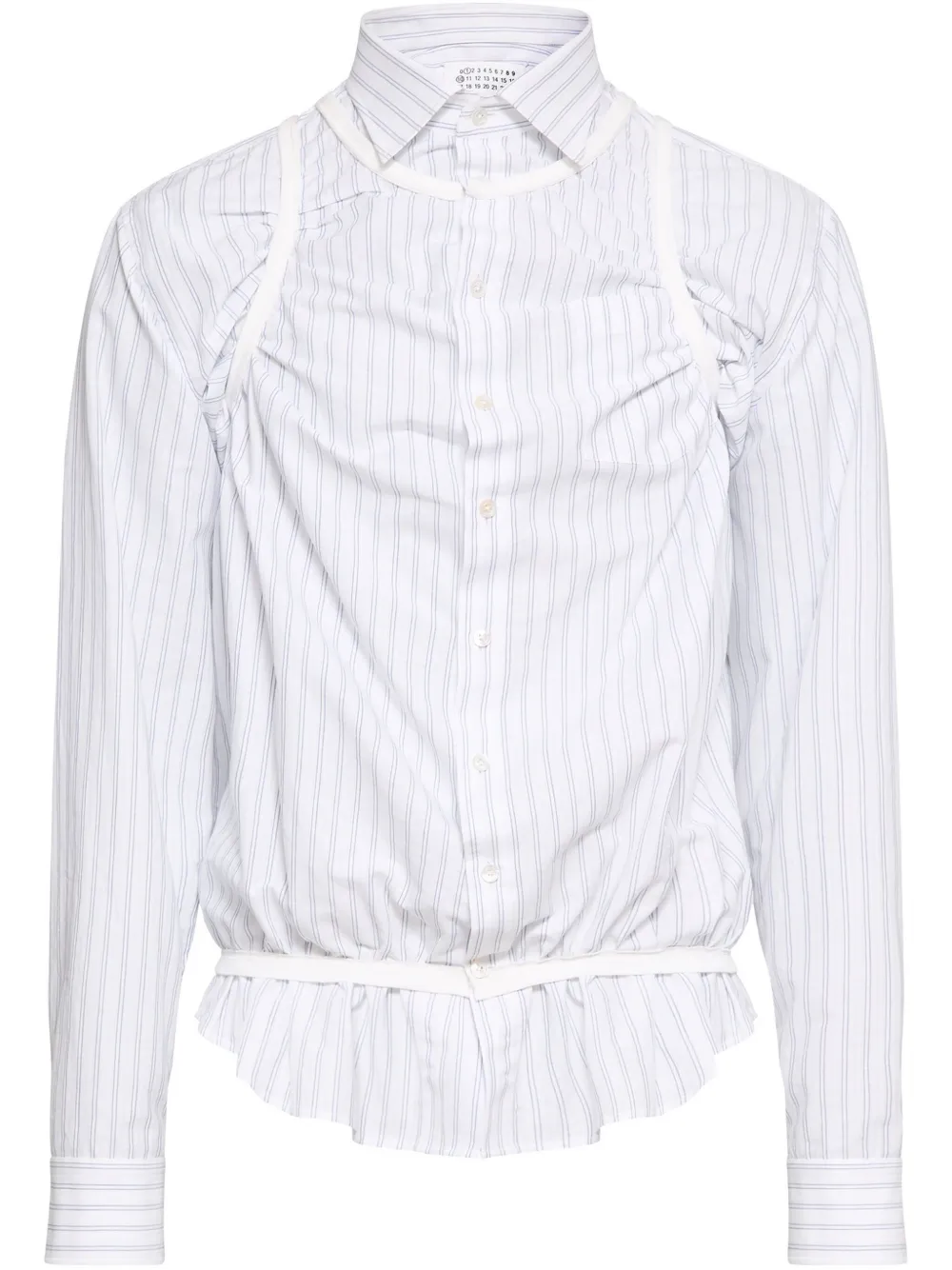 Maison Margiela Camicia con dettagli in stile canotta - Bianco