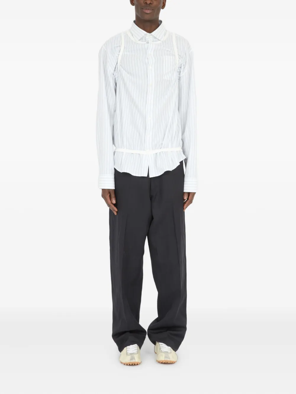Maison Margiela Stripe Tank overhemd Wit