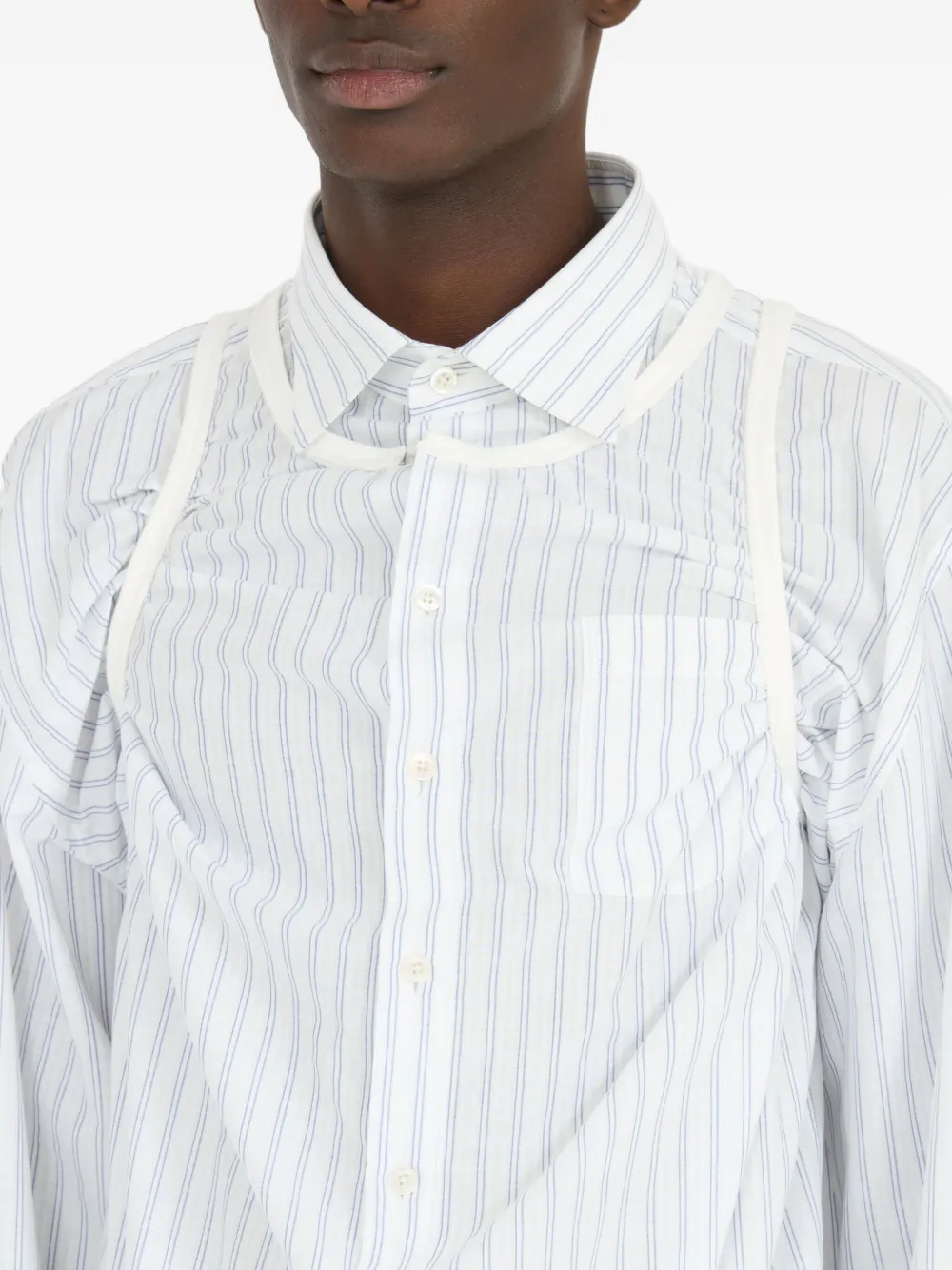 Maison Margiela Stripe Tank overhemd Wit