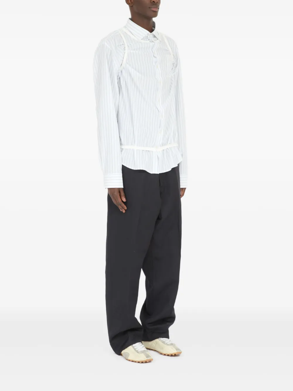 Maison Margiela Stripe Tank overhemd Wit