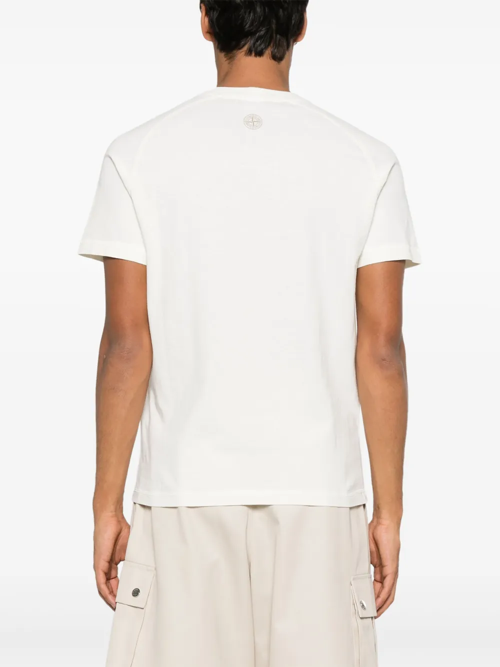 Stone Island T-shirt met logoprint Beige