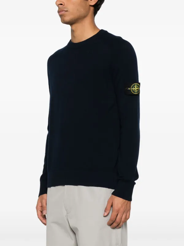 Stone Island Maglione RWS Geelong In Lana Blu FARFETCH IT