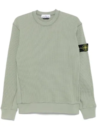 Stone Island ワッフルニット スウェットシャツ | グリーン