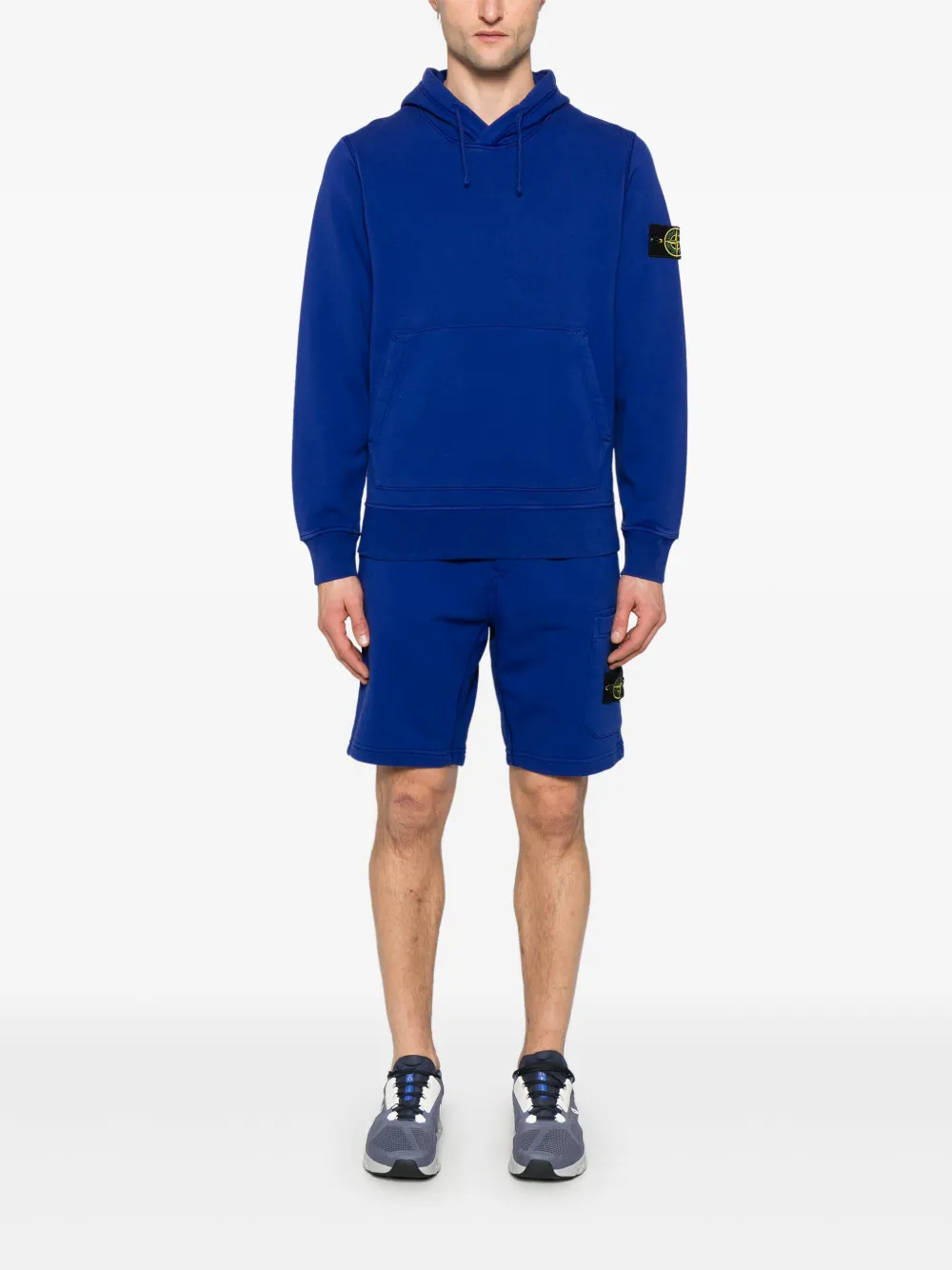 Stone Island Hoodie met Compass-logopatch - Blauw