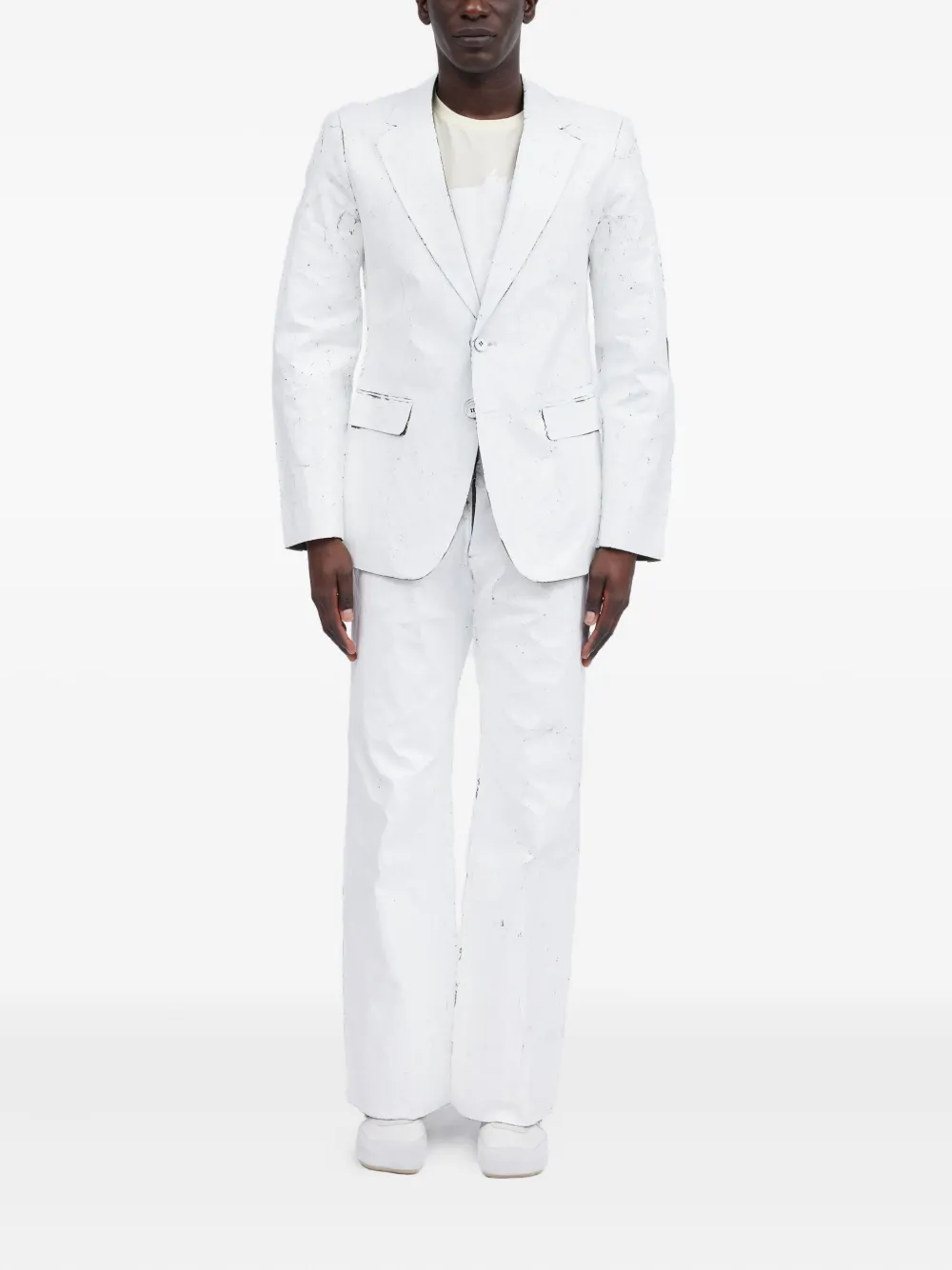 MM6 Maison Margiela Blazer met gecoate finish Wit