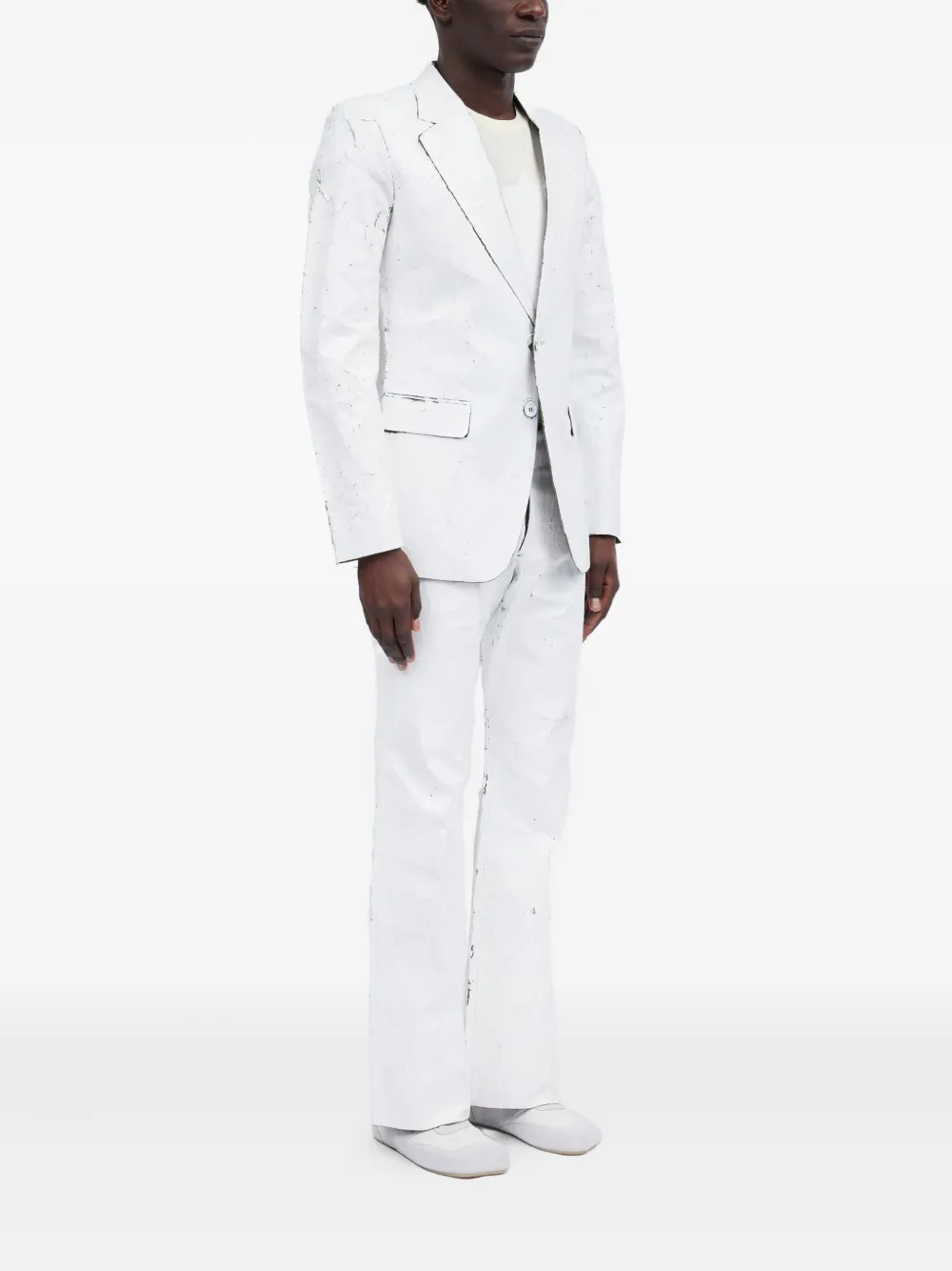 MM6 Maison Margiela Blazer met gecoate finish Wit