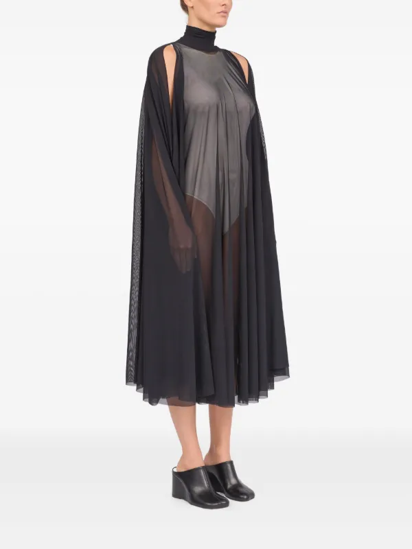 MM6 Maison Margiela セミシアー マキシドレス | ブラック