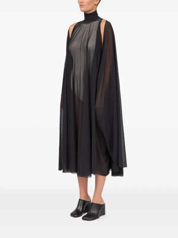 MM6 Maison Margiela セミシアー マキシドレス | ブラック