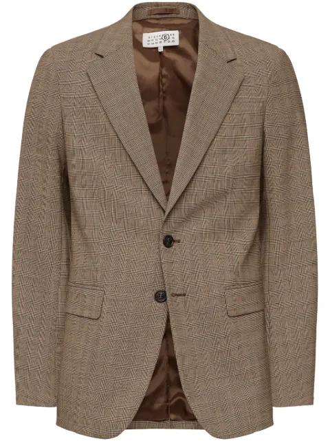 MM6 Maison Margiela tartan-pattern blazer 