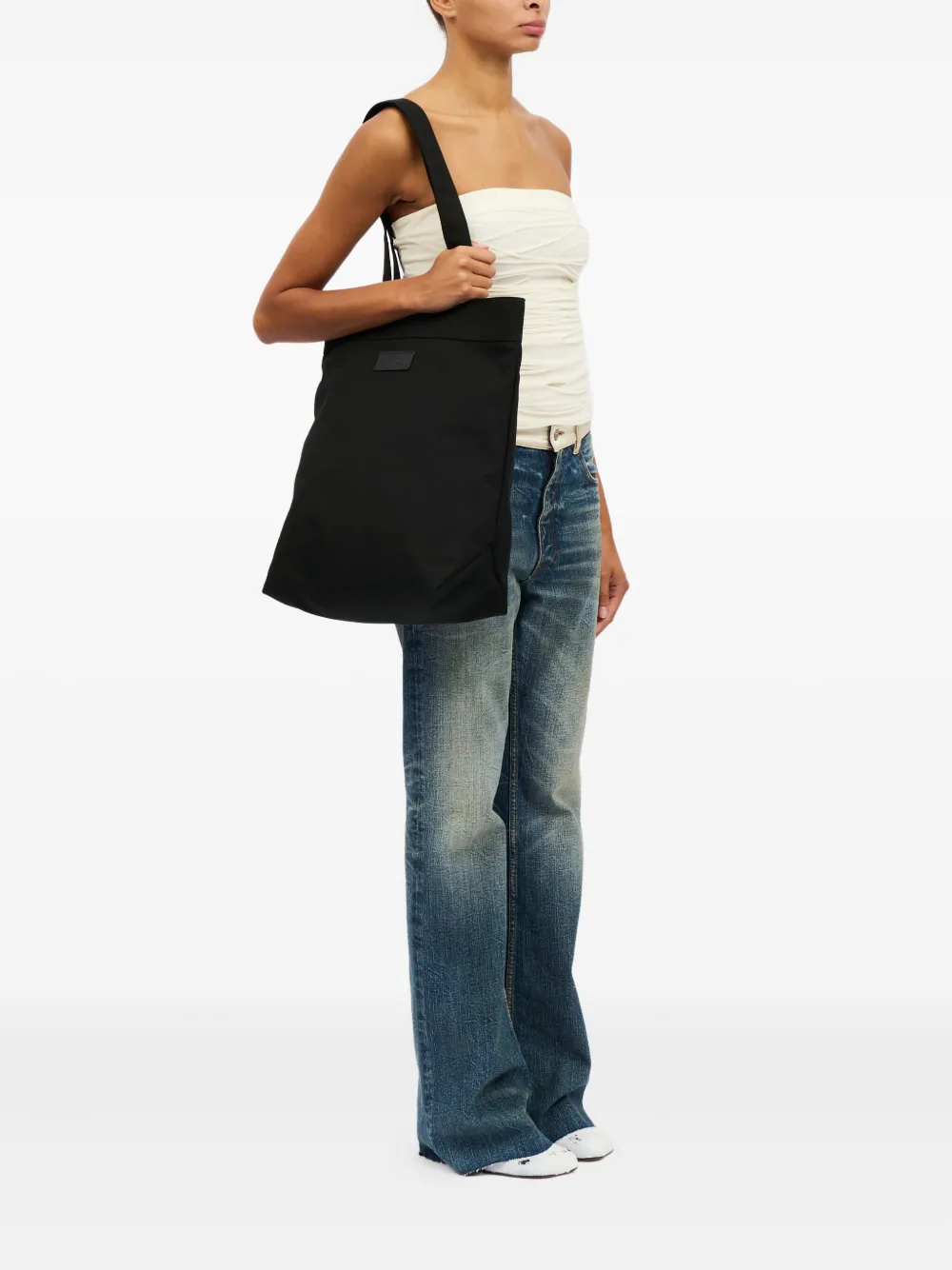 MM6 Maison Margiela Shopper met logopatch Zwart