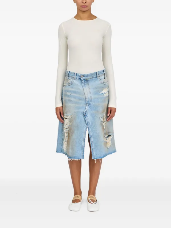 【関税込み】MM6 Maison Margiela ブルー デニム ミニスカート MM6 Maison Margiela デニムスカート | ブルー | FARFETCH JP