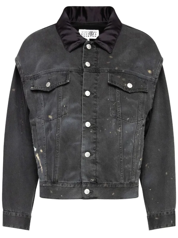 MM6 コットンジャケット MM6 Maison Margiela コットン ジャケット | ブラック | FARFETCH JP