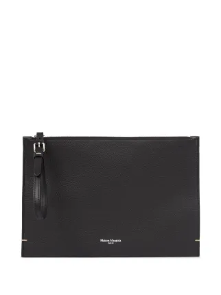 Maison Margiela レザー クラッチバッグ | ブラック | FARFETCH JP
