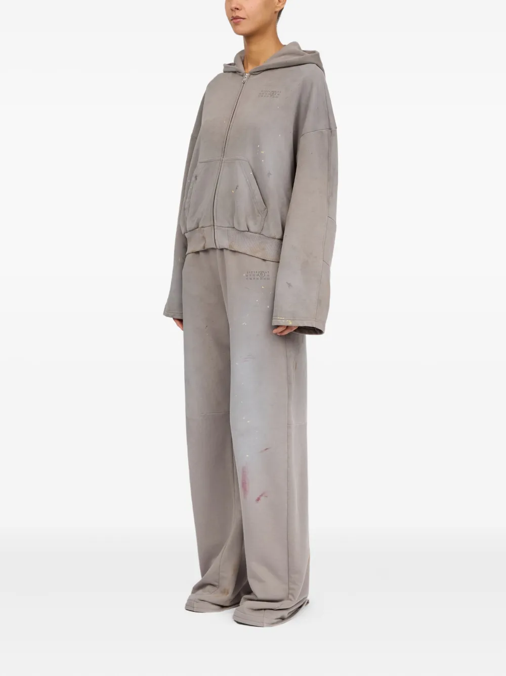 MM6 Maison Margiela Hoodie met nummerprint Grijs