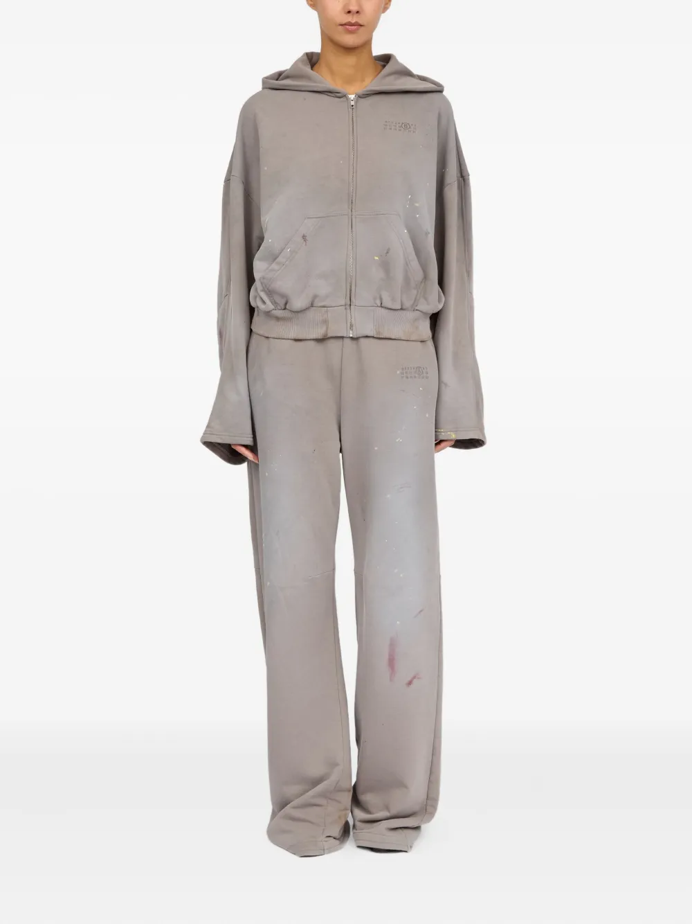 MM6 Maison Margiela Hoodie met nummerprint - Grijs